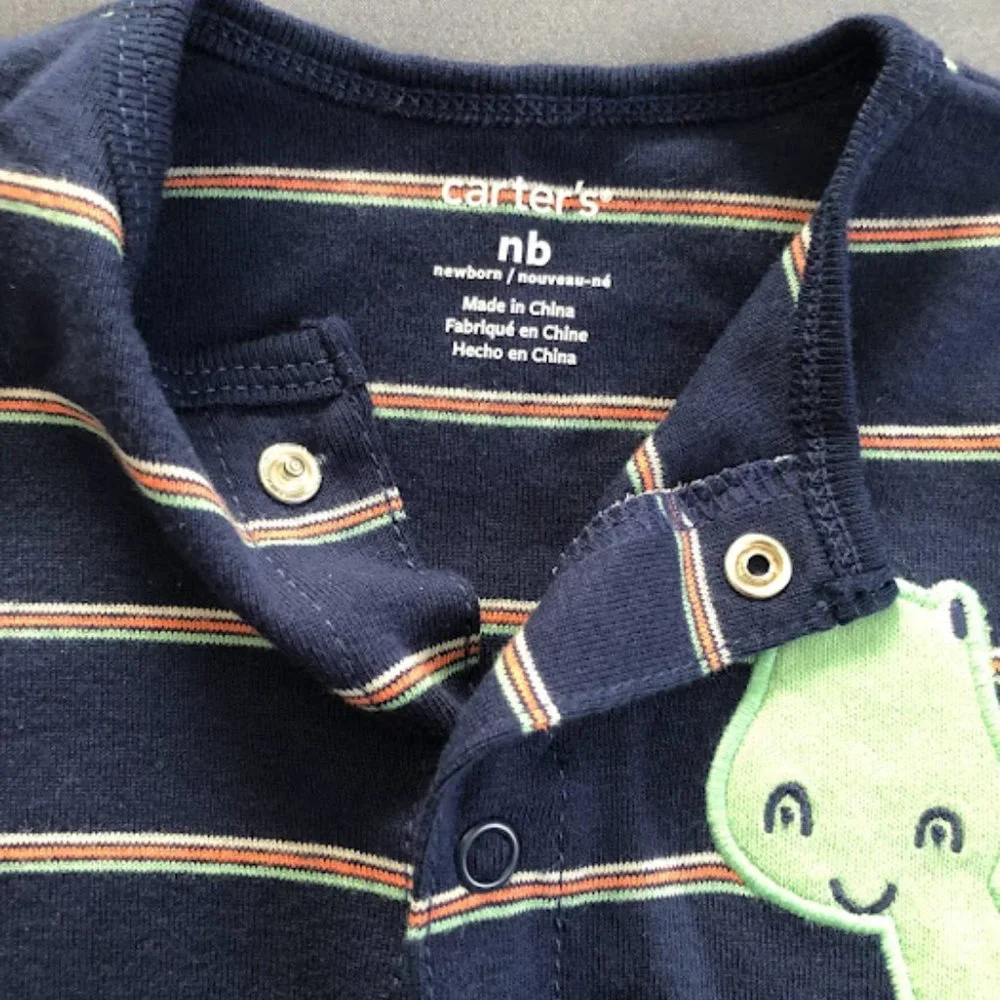 Carter's boys one piece outfit navy size Newborn NEW